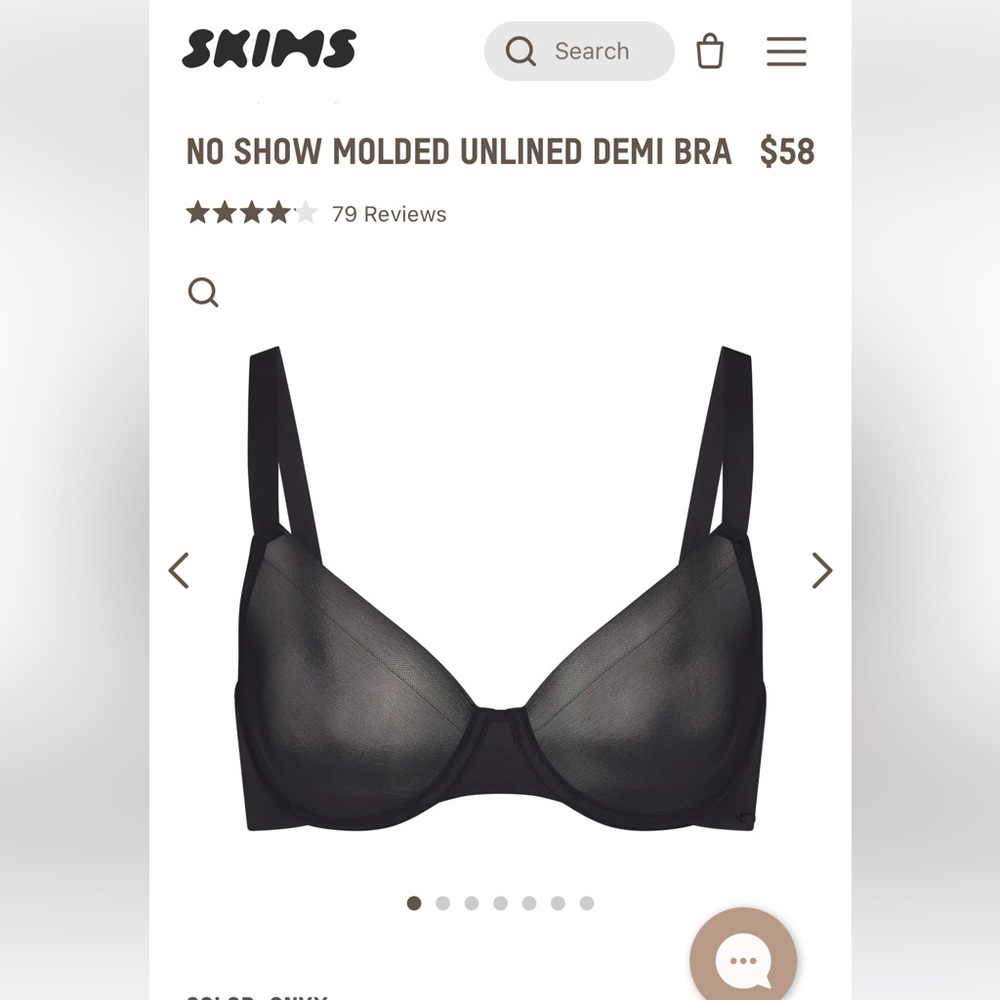 Skims no show unlined Demi bra